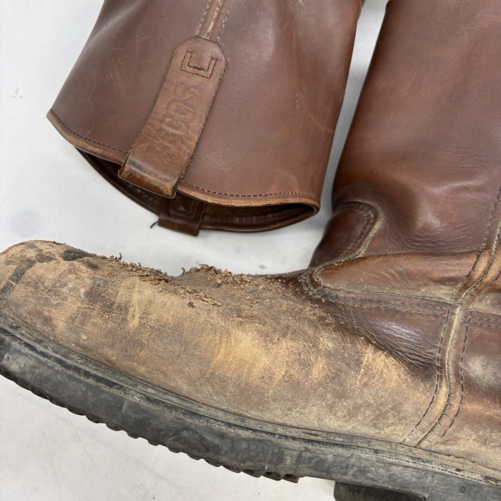 Red Wing Pecos Boots Mens 11.5 E Brown Leather Steel Toe Work PT91 USA Made 2231 - Picture 3 of 14